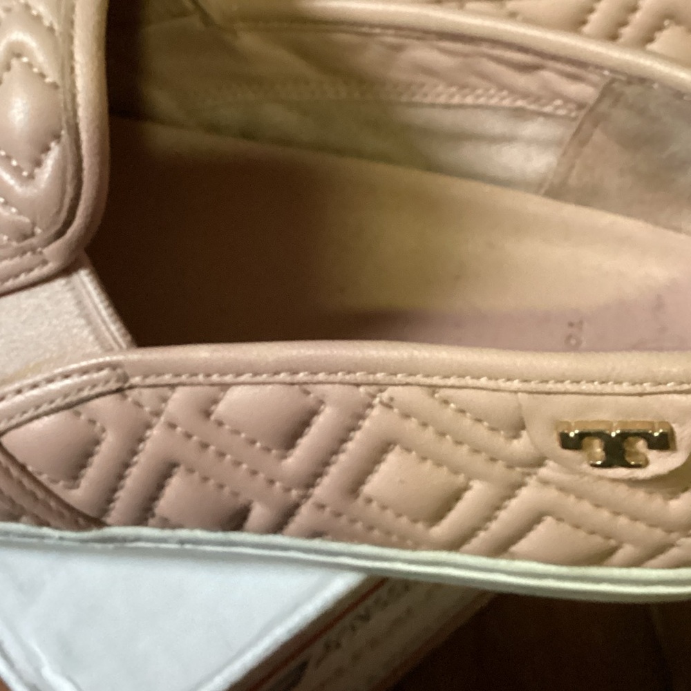 EUC Tory Burch Blush Quilted Slip-On Shoes - Picture 3 of 7